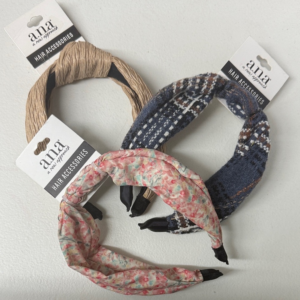 a.n.a Hair Accessories Set - Tan, Blue, Pink